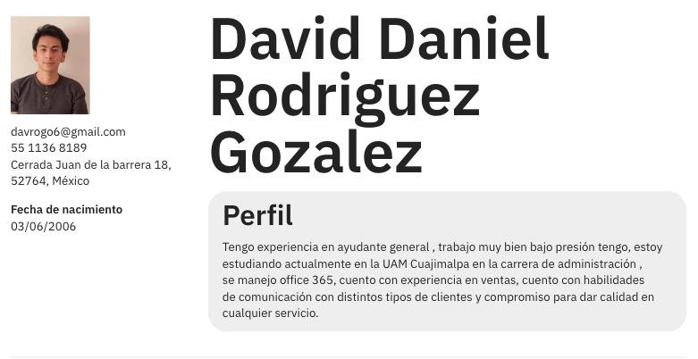 David Daniel Rodriguez Gozalez